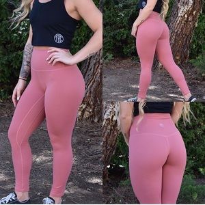 Til You Collapse Dusty Rose Leggings Medium